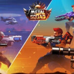 alt text: Metal Squad game title screen showcasing the intense action and characters.