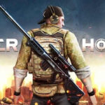 alt text: Sniper Honor game title screen displaying a sniper aiming down his rifle scope.