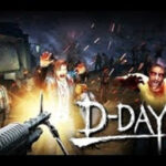 alt text: Zombie Hunter D-Day2 gameplay screenshot showcasing intense zombie shooting action.